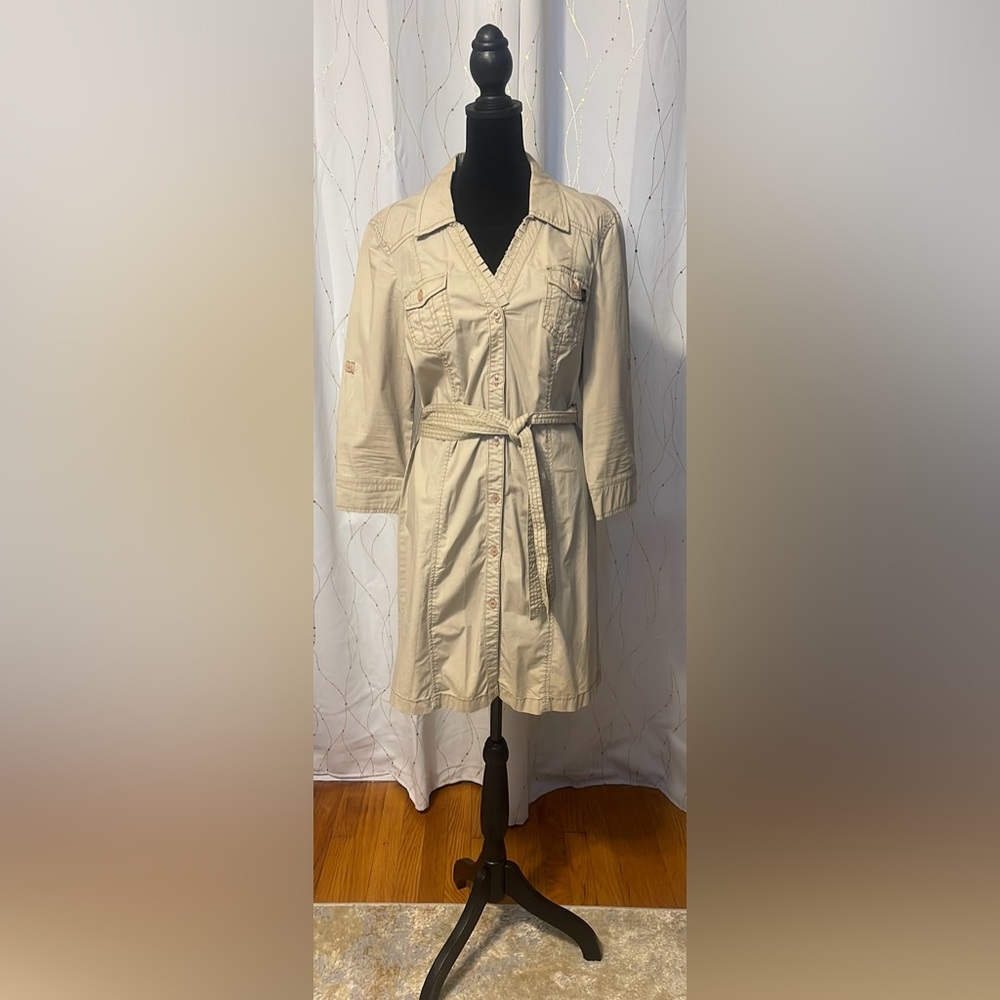 Women's DKNY Tan Belted Dress